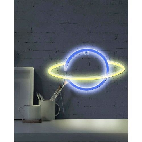 Фото Світильник Goldlux 327123 Neon Planet Led 1x3W USB 5V DC 1A IP20 Wh 91598,
