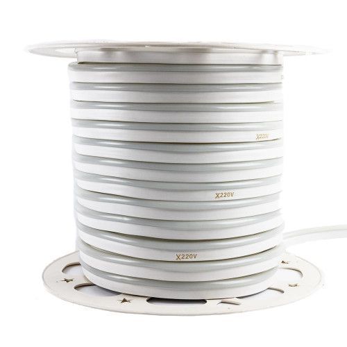 Фото Неонова стрічка світлодіодна жовта AVT 220V smd2835 120LED/м 10Вт/м IP65 1017884,