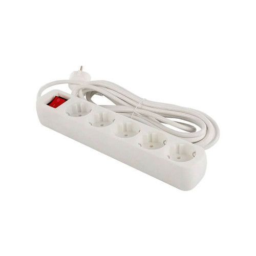 Фото Мережевий фільтр живлення ColorWay CW-PSEA55W, 5 розеток/ 5M white (CW-PSEA55W) U0795888,