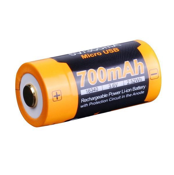 Фото Акумулятор 16340 Fenix 700 UP mAh Li-ion micro usb зарядка ARB-L16-700UP,