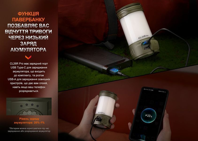 Фото Фонарь кемпинговый Fenix CL26R Pro, мраморный белый CL26RPROWH,