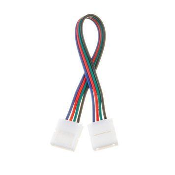 Фото Коннектор для светодиодной ленты RGB 12V 10mm провод/2 зажима 1012440,