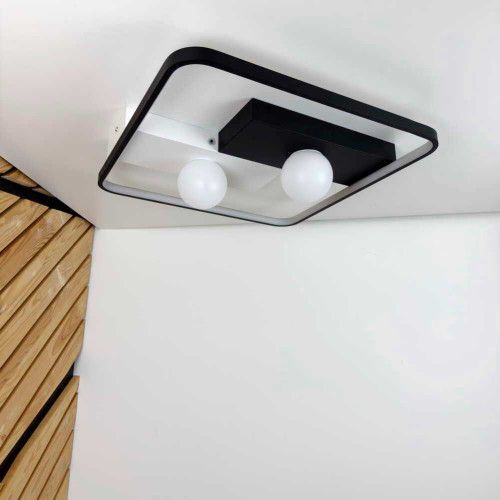 Фото LED светильник smart PICASSO-S VIOLUX квадрат 85W 3000-4000-5000K IP20 бело-черный 220635,