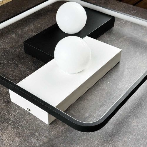 Фото LED светильник smart PICASSO-S VIOLUX квадрат 85W 3000-4000-5000K IP20 бело-черный 220635,