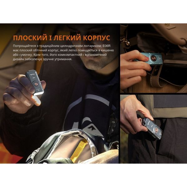 Фото Фонарь Fenix E06R бирюзовый E06R-TQ,