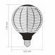 Фото LED лампа VIDEX Filament VL-DG125BN 6W E27 1800K Black Magician pine needles 27619, вид 3,