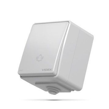 Фото IP65 Кнопка дзвінка сіра VIDEX BINERA 25729,