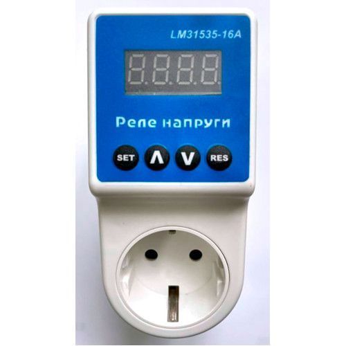 Фото Реле напруги в розетку Lemanso LM31535-16A "Щит" 500115,