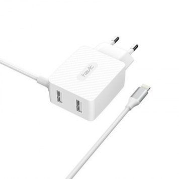 Фото Зарядний пристрій HAVIT HV-H143 2USB з Lightning кабелем 25860,