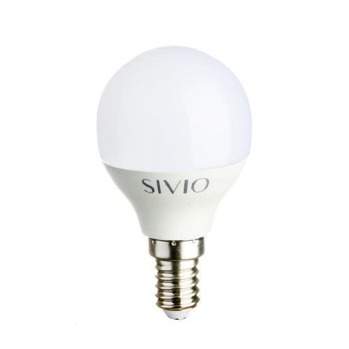 Фото LED лампа Е14 G45 6W тепла біла 3000К SIVIO 1012797,