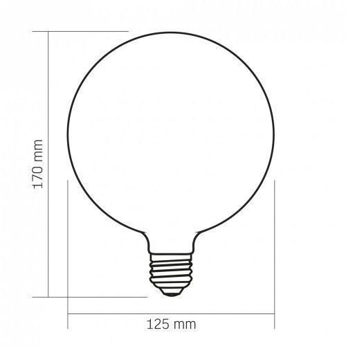 Фото LED лампа VIDEX Filament VL-DG125MO 7W E27 3000K Porcelain dimmable 27621,