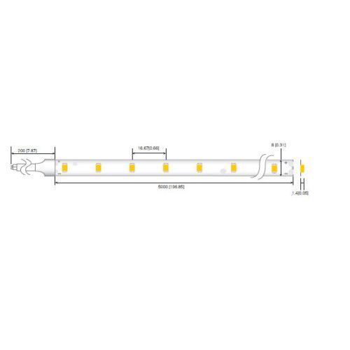 Фото LED стрічка RISHANG 60-2835-12V-IP20 4.8W 505Lm 3000K 5м (RD0860TA-B-WW) 665,