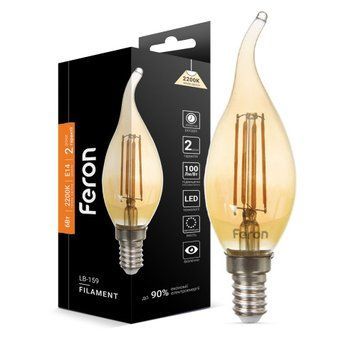 Фото Светодиодная лампа Feron LB-159 6Вт E14 2200K золото 1520,