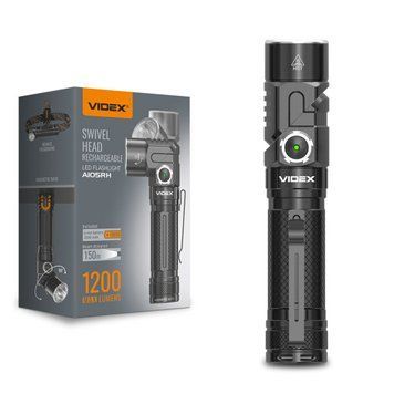 Фото Портативний світлодіодний ліхтарик VIDEX VLF-A105RH 1200Lm 5000K 26565,