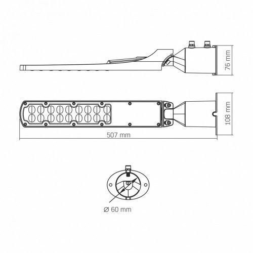 Фото LED фонарь уличный VIDEX IP65 SLE18 50W 5000Lm 5000K 220V 28157,