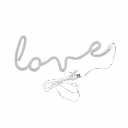 Фото Світильник Goldlux 327116 Neon Love Led 1x3W USB 5V DC 1A IP20 Wh 91597,