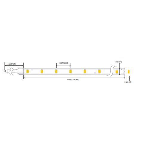 Фото LED лента RISHANG 60-2835-12V-IP20 4.8W 550Lm 4000K 5м (RD0860TA-B-NW) 666,