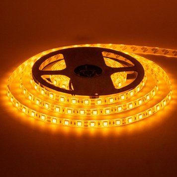 Фото Світлодіодна стрічка жовта 12V smd5050 60LED/м IP65 1015444,