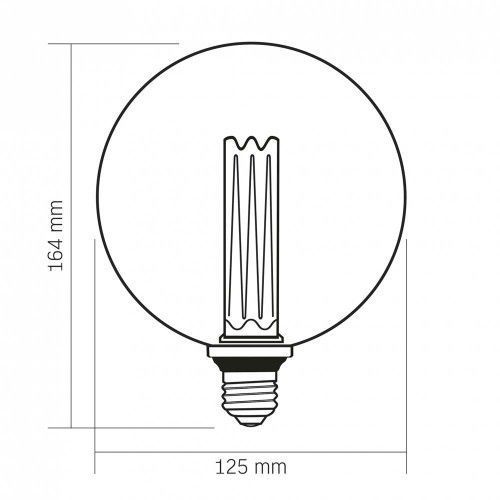 Фото LED лампа VIDEX Filament VL-DG80MO 7W E27 3000K Porcelain dimmable 27622,