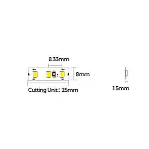 Фото LED лента COLORS 120-2835-12V-IP33 8.8W 1000Lm 6000K 5м (DJ120-12V-8mm-PW) 767,