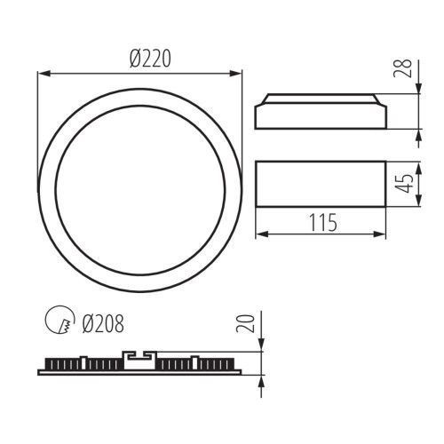 Фото Світильник типу downlight (направленого світла) ROUNDA V2LED 28935,