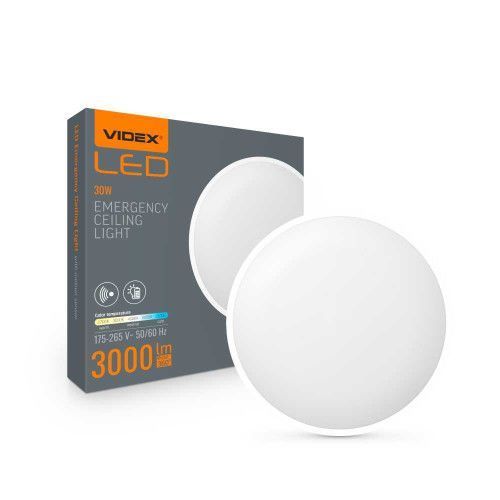Фото LED Светильник аварийный накладной с датчиком движения VIDEX 30W 2700-6500K 220V 27937,