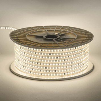 Фото Світлодіодна стрічка нейтральна біла 220V герметична AVT smd2835 120LED/м 9Вт/м IP65 11х5.5mm 1022488,
