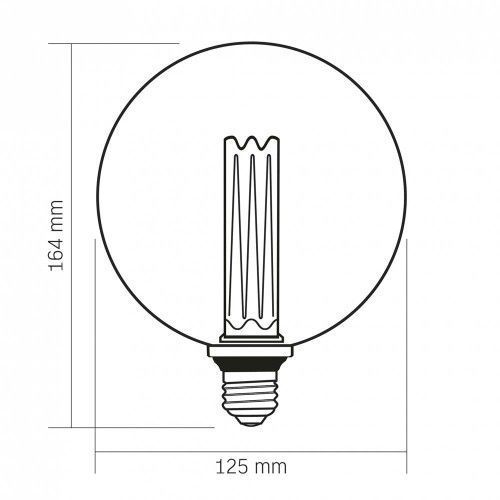Фото LED лампа VIDEX Filament VL-DI-G125FC1980 4W E27 1800K 27611,