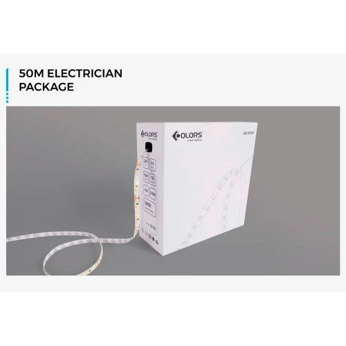 Фото LED лента COLORS 120-2835-12V-IP33 8.8W 1040Lm 4000K 5м (DJ120-12V-8mm-NW) 734,