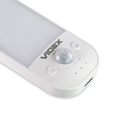 Фото LED Світильник акумуляторний з датчиком руху VIDEX VL-NL014W-S 27897,