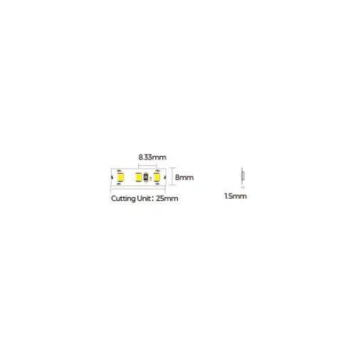 Фото LED стрічка COLORS 120-2835-12V-IP33 8.8W 900Lm 2700K 5м (DJ120-12V-8mm-SW) 1600,
