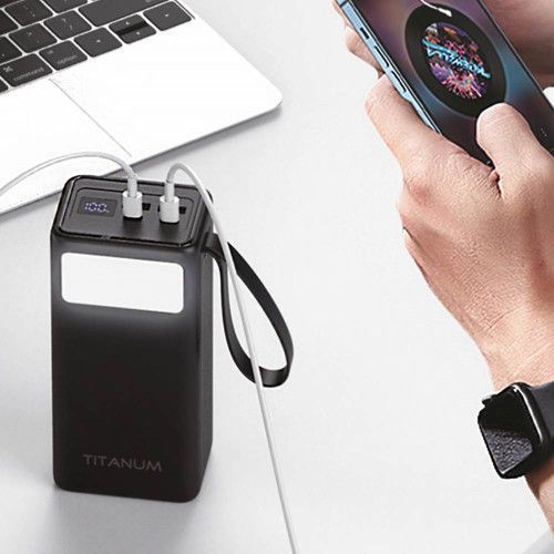 Фото Повербанк 40000mAh TITANUM SP04P PD65W Black 28287,