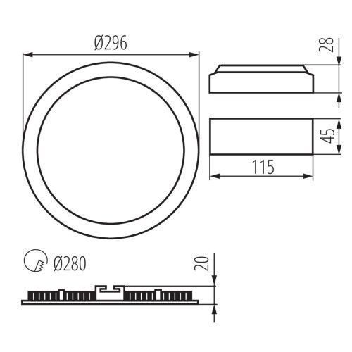 Фото Світильник типу downlight (направленого світла) ROUNDA V2LED 28936,