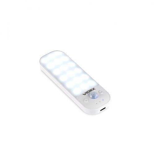 Фото LED Світильник акумуляторний з датчиком руху VIDEX VL-NL014W-S 27897,