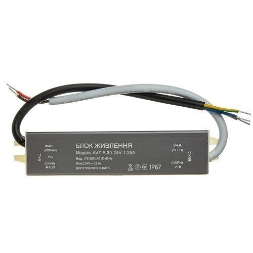 Фото Led блок питания AVT 24V (герметичный) 1.25А 30Вт AVT 1019884,