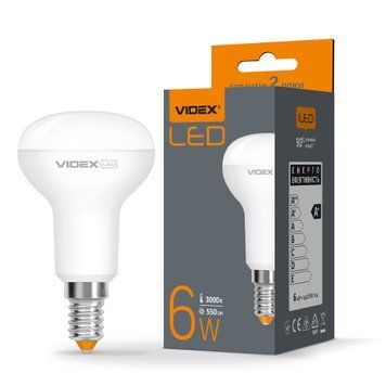 Фото LED лампа VIDEX R50e 6W E14 3000K 24140,