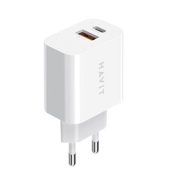 Фото Зарядний пристрій HAVIT HV-UCP007 20W USB+Type-C, USB, Type-C 27598,