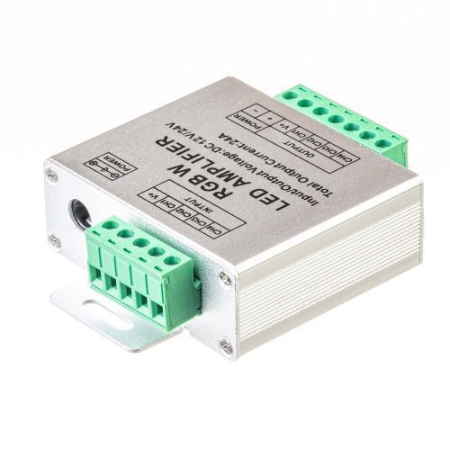 Фото RGBW підсилювач 24A, 12-24V, для світлодіодної RGBW стрічки, 4 канали по 6А 1018119,