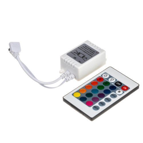 Фото LED контролер світлодіодний RGB 12А-144Вт (IR 24 кнопки) 1009325,