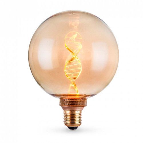 Фото LED лампа VIDEX Filament VL-DNA-G125-A 3.5W E27 1800K Amber 27609,