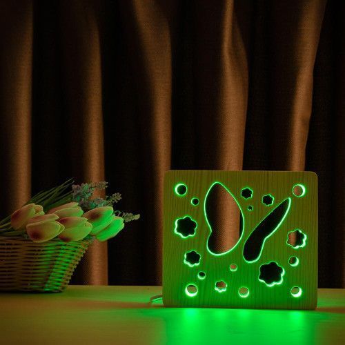 Фото Светильник ночник ArtEco Light с дерева LED "Бабочка" с пультом и регулировкой цвета, RGB 1020415,