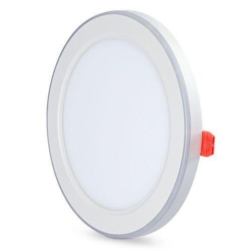 Фото LED светильник встроенный с декоративной подсветкой VIDEX Downlight DL4R 12W+4W 5000K+2700K 220V 27947,