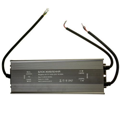 Фото Led блок питания AVT 24V (герметичный) 16,6А 400Вт AVT 1019891,