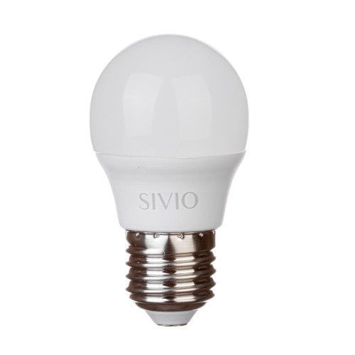 Фото LED лампа Е27 G45 8W нейтральная белая 4100К SIVIO 1018551,