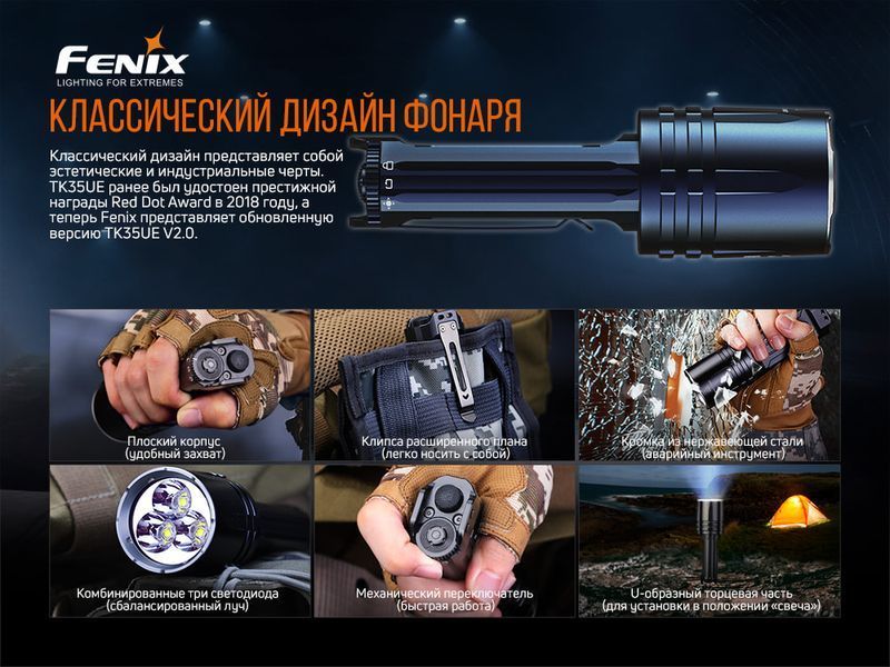 Фото Ліхтар ручний Fenix TK35UE V2.0 TK35UEV20,