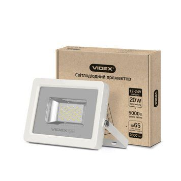 Фото LED прожектор VIDEX 20W 5000K 12-24V White (VL-F205W-12V) 24968,