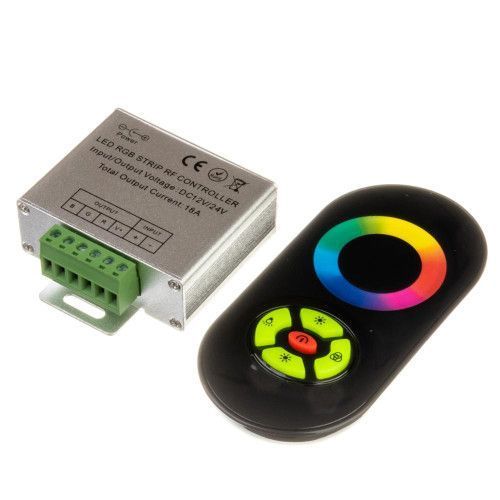 Фото LED контролер світлодіодний RGB 18А 216Вт (чорний сенсорний пульт) 1009635,