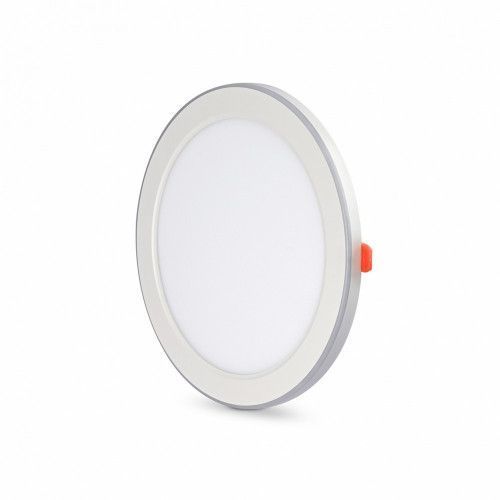 Фото LED світильник вбудований з декоративною підсвіткою VIDEX Downlight DL4R 18W+6W 5000K+2700K 220V 27948,