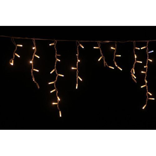 Фото Уличная гирлянда LUMION бахрома &laquo;Icicle light&raquo; Static 90LED 230V черный/белое теплое 2м 2036-DЕ,