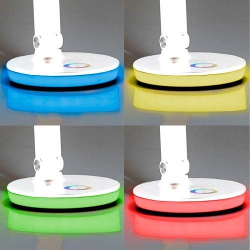 Фото Настольная лампа Goldlux 325037 Neptun Led 1x7W 4000K+RGB 450Lm IP20 WH 59876,